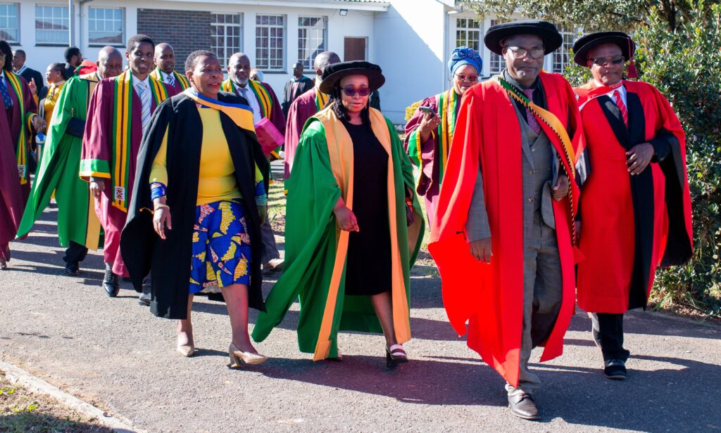 The academic procession marking the start of the graduation ceremony